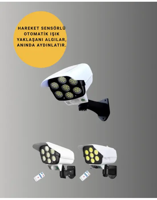 Kamera Görünümlü Bahçe Lamba