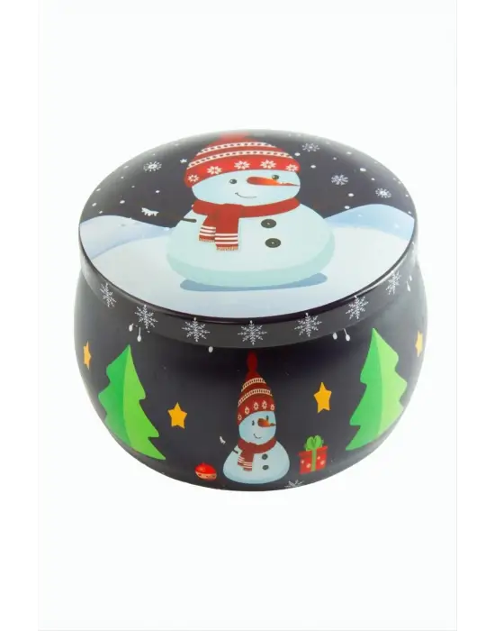 Kardan Adam Yılbaşı Kapaklı Mum 8 cm