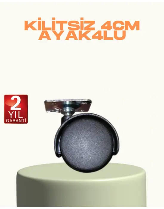 Kilitsiz Mini Tekerlek Ayak 4 Cm 4’lü Set Kolay Montaj