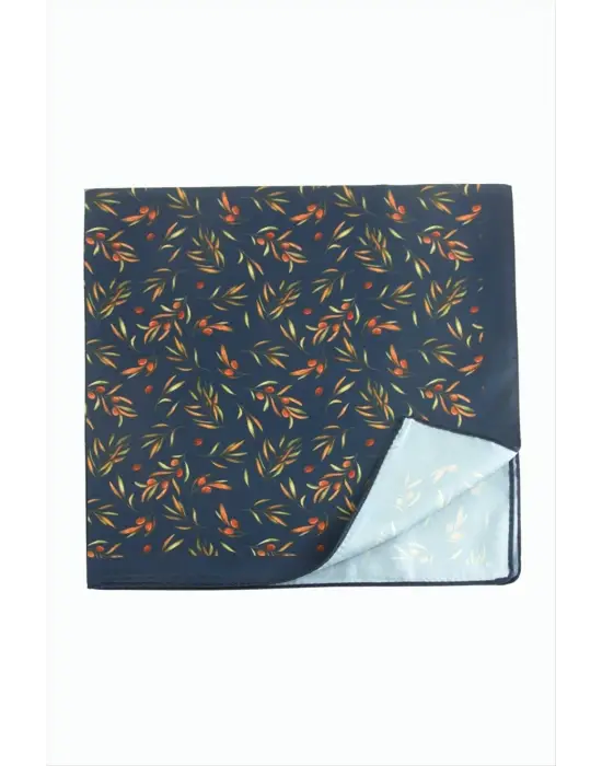 Kiraz Dal Desenli Zr Şifon Fular 50*50 cm