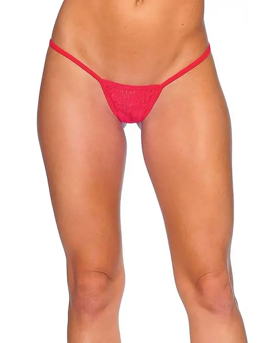Kırmızı Dantelli Tanga IEG1166