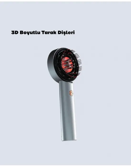 Kırmızı Işık Terapi Saç Derisi Masaj Tarağı 3 Modlu Yağ Hazneli