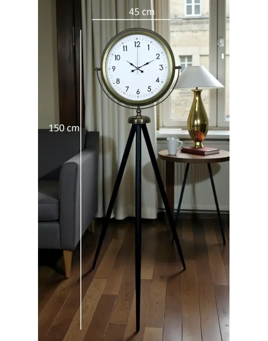 Klasik Eskitme Tripod Ayaklı Saat