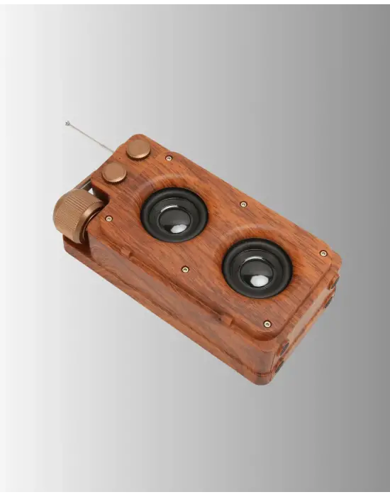 Klasik Görünümlü Bluetooth Hoparlör 360 Derece Stereo Ve Fm Radyo