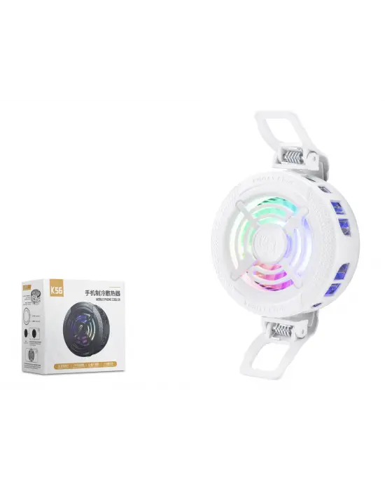 Klipsli Telefon Soğutucu Fan Rgb Beyaz K56