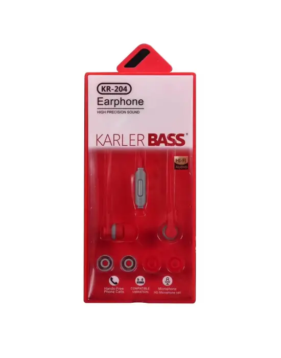 Kr-204 Kablolu Kulaklık - Kırmızı