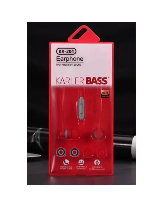 Kr-204 Kablolu Kulaklık - Kırmızı