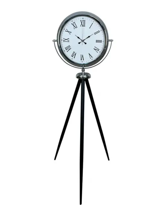 Krom Asalet Tripod Ayaklı Saat