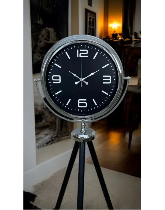 Krom Asil Tripod Ayaklı Saat