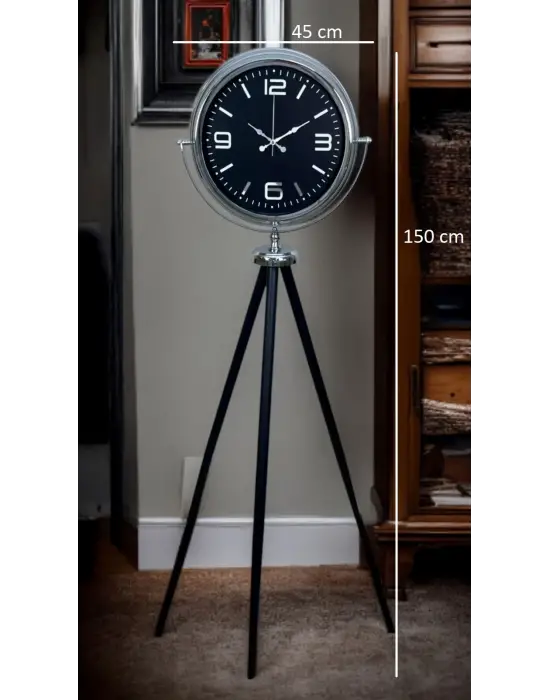 Krom Asil Tripod Ayaklı Saat