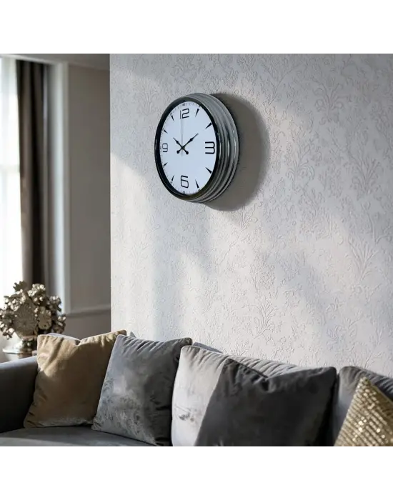 Krom Elegance 40 Cm Metal Duvar Saati
