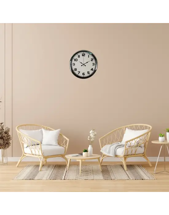 Krom Prime 40 Cm Metal Duvar Saati