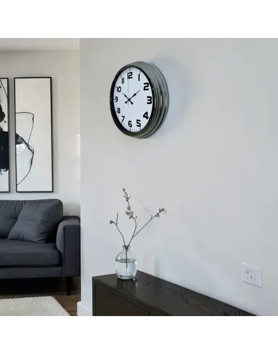 Krom Prime 40 Cm Metal Duvar Saati