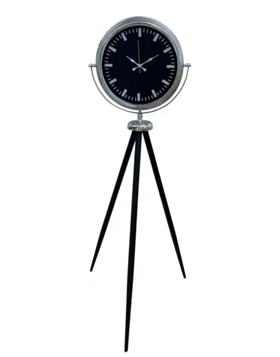 Krom Prime Modern Tripod Ayaklı Saat