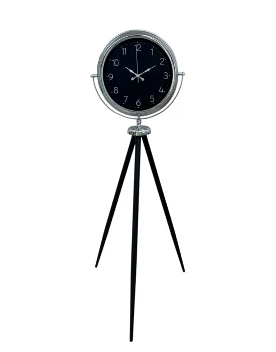 Krom Zarif Tripod Ayaklı Saat
