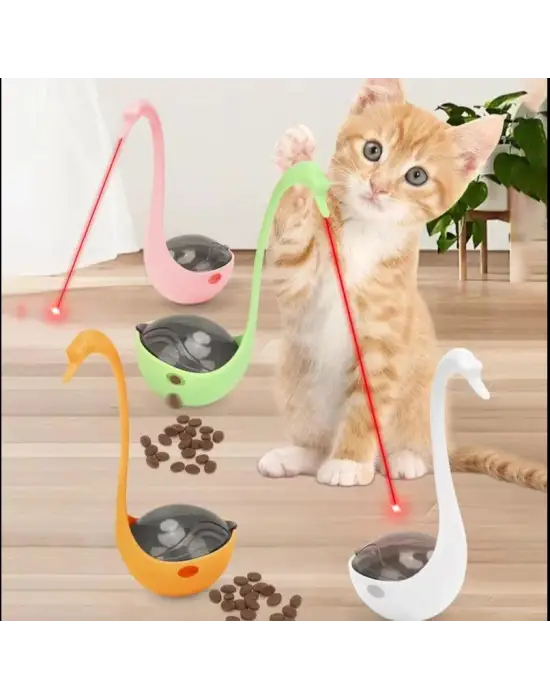 Kuğu Şeklinde Lazerli Kedi Oyuncağı