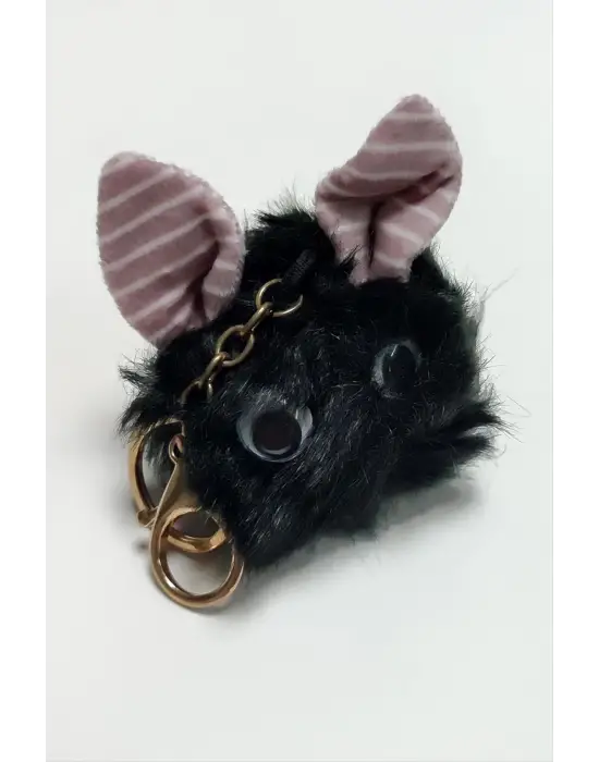Kulaklı Tüylü Peluş Anahtarlık