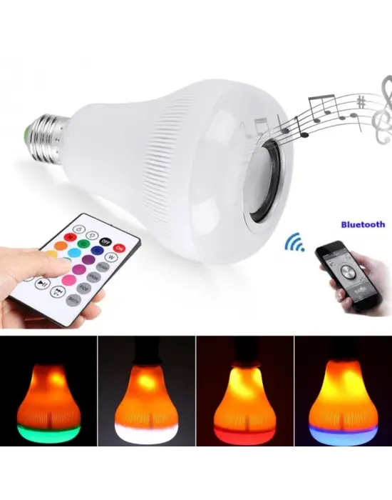 Kumandalı Bluetooth Hoparlör Ampul LD-37