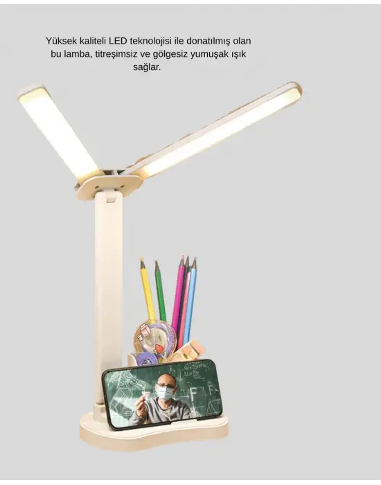 Led Işıklı Masa Lambası – Göz Yormayan, Kısılabilir Ve Esnek Başlıklı