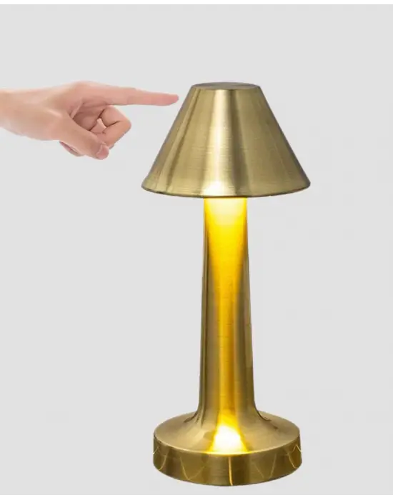 Led Masa Lambası 3 Renk Ayarlı Şarjlı Kablosuz Modern Tasarım