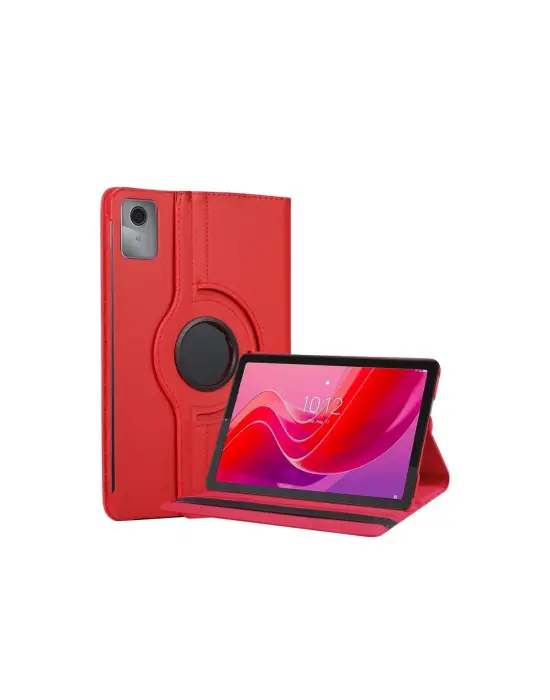 Lenovo Tab M11 Tb330fu 360 Tablet Deri Kılıf - Kırmızı