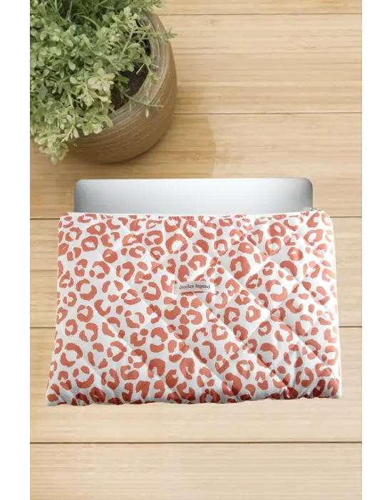 Leopar Desenli Labtop Bilgisayar Çantası 13*14 inç