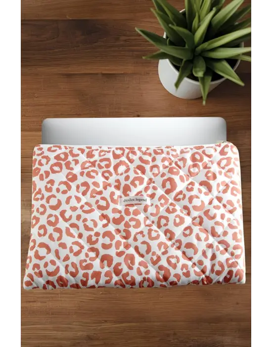 Leopar Desenli Labtop Bilgisayar Çantası 15*16 inç