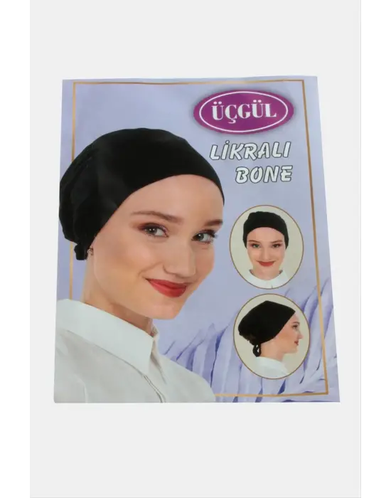 Likralı Bağlamalı Düz Bone