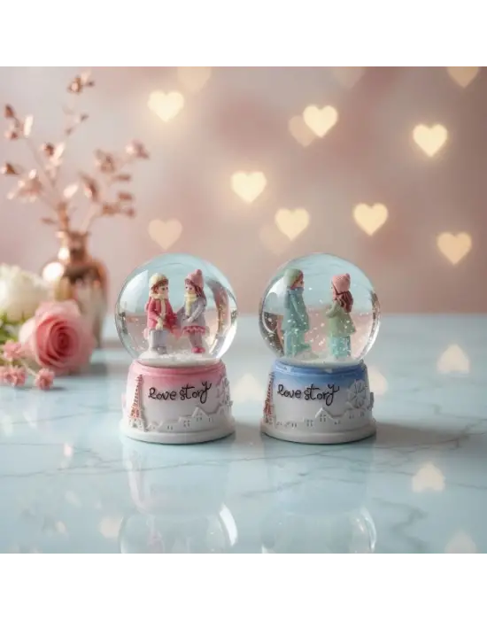 Love Story Işıklı Mini Kar Küresi