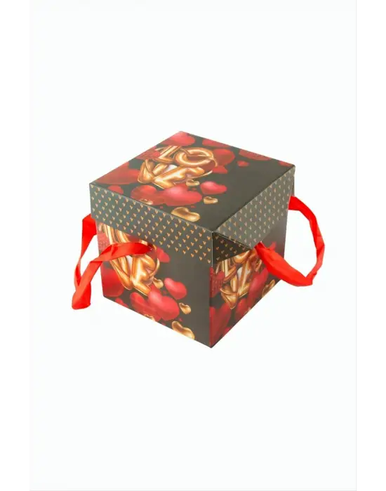 Love Yazılı Kare Hediyelik Kutu 10 cm