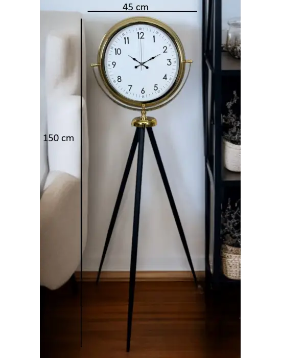 Luxury Gold Tripod Ayaklı Saat