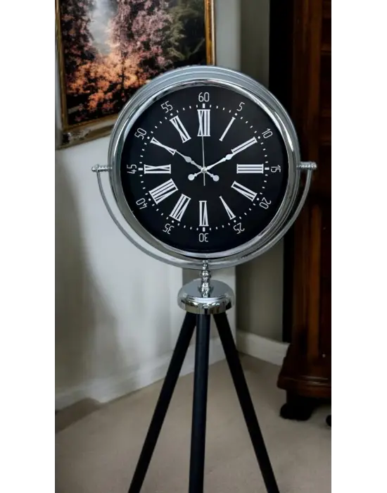 Majestic Krom Tripod Ayaklı Saat