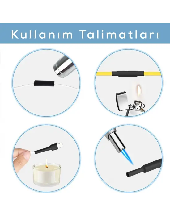 Makaron Kablo Tamir Seti Isıyla Büzüşmeli Daralan Hortum