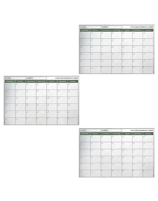 Manyetik Yapışkanlı Bir Aylık Program Planlayıcı Takvim 85x56 Cm (k95)