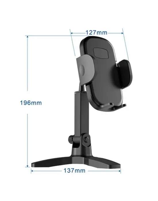 Masaüstü Telefon Standı 360 Derece Dönebilen Başlıklı Ayaklı Telefon Tripodu