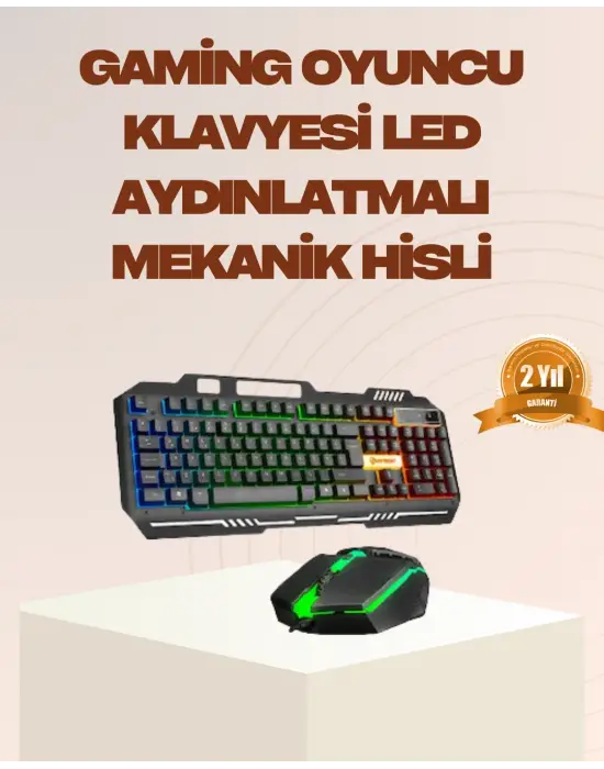 Mekanik Led Gaming Klavye Mouse Seti – Yüksek Tepki Ve Ergonomi