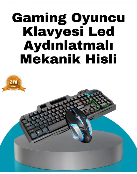 Mekanik Oyuncu Seti – Led Işıklandırma Ve Ergonomik Mouse