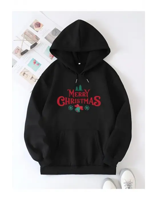 Merry Chrıstmas Sweatshirt - Hodie - Siyah