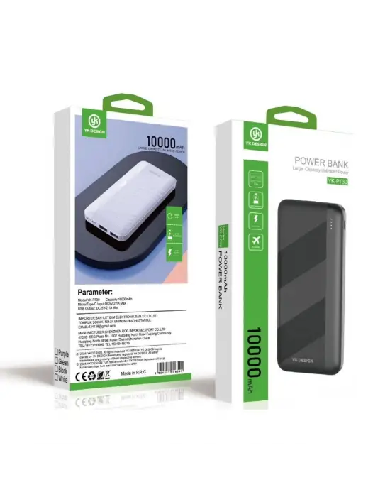 Mikro Type-C USB Hızlı Şarj Edebilen 10000 mAh Powerbank