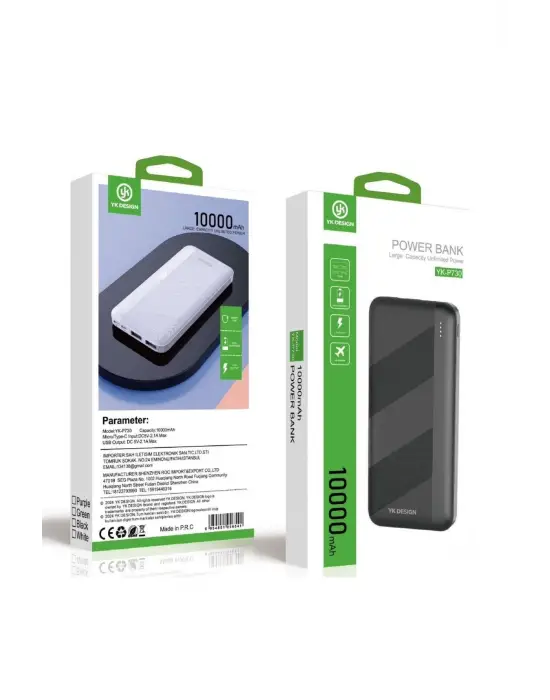 Mikro Type-C USB Hızlı Şarj Edebilen 10000 mAh Powerbank