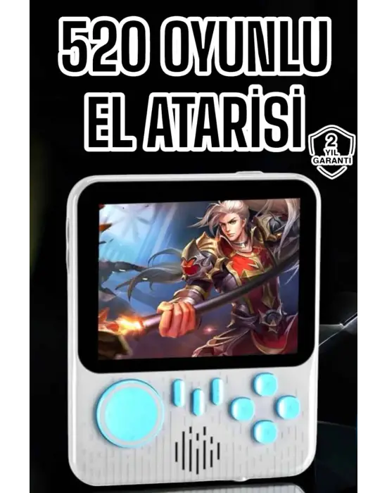 Mini Atari El Atarisi 3.5 İnç Ekran Çift Konsol 666 Adet Retro Oyun Gameboy El Atarisi