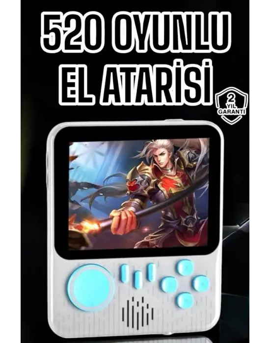 Mini Atari El Atarisi 3.5 İnç Ekran Çift Konsol 666 Adet Retro Oyun Gameboy El Atarisi
