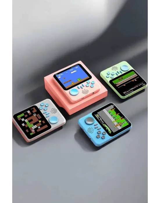 Mini Atari El Atarisi 3.5 İnç Ekran Çift Konsol 666 Adet Retro Oyun Gameboy El Atarisi