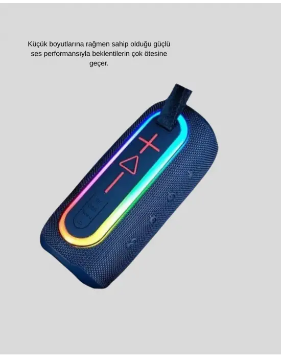 Mini Mavi Bluetooth Hoparlör Şık Görünüm Ve Taşınabilir Güçlü Ses