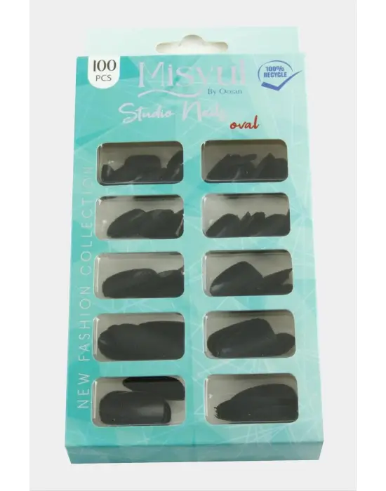 Misyul Oval Mat Takma Tırnak 100 Adet