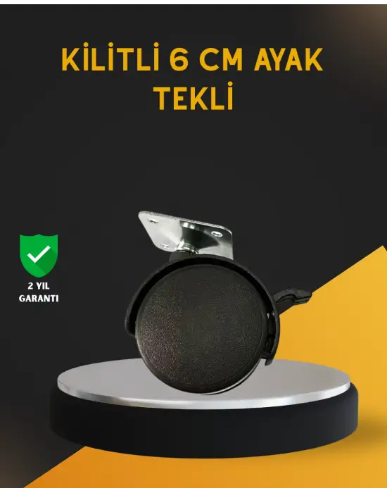 Mobilya İçin Kilitli 6 Cm Ayak Tekli Satış