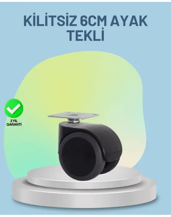 Mobilya Tekerleği 6 Cm Kilitsiz Tekli Satış