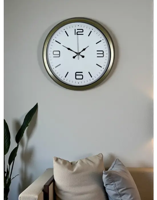 Modern Tasarım Eskitme 40 Cm Metal Duvar Saati