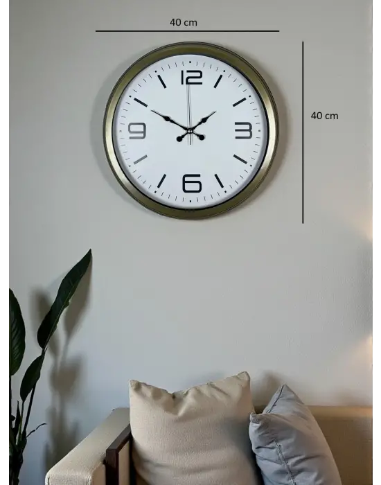 Modern Tasarım Eskitme 40 Cm Metal Duvar Saati
