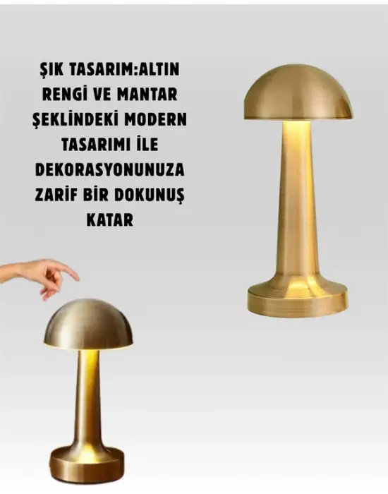 Modern Tasarım Şarjlı Masa Lambası – 1800 Mah Batarya